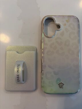 Velvet caviar Iridescent Leopard Print iPhone 17 Case with magnetic wallet loop